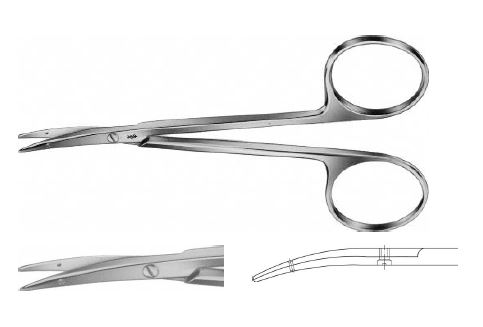 Літтлер ножиці очні вигнуті 115 мм